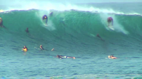 Surfer At Honolua Bay 1 Stock Footage 1078153