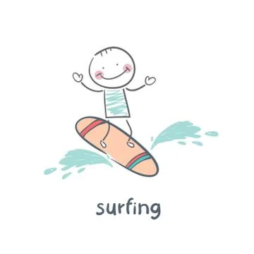 Surfer Stock Illustration