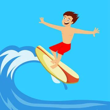Surfer illustration Illustrazione stock