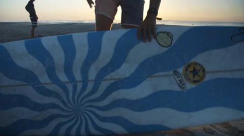 Surfer Jogging Down To Beach With Board Stock Footage 39210713