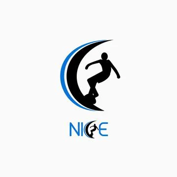 Surfer logo Stock Illustration