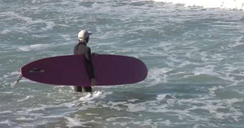 Surfer looking for a wave Stock Footage 161040613
