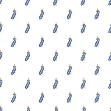 Surfer man with surfboard seamless pattern Stock Illustration