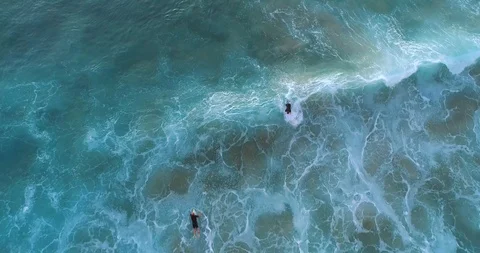 Surfer from overhead Stock Footage 104270851