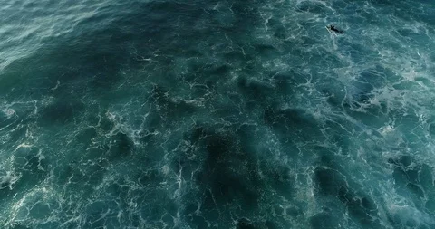 Surfer paddle out Stock Footage 95703786