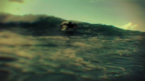 Surfer passing close Stock Footage 647548