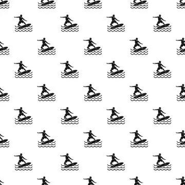 Surfer pattern vector Stock Illustration