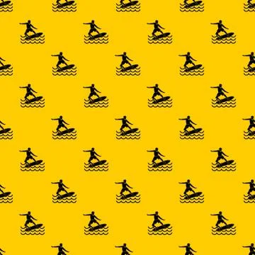 Surfer pattern vector Stock Illustration