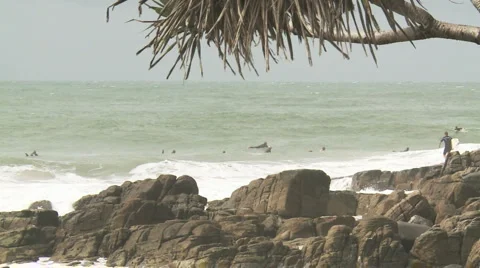 Surfer point Stock Footage 5503451