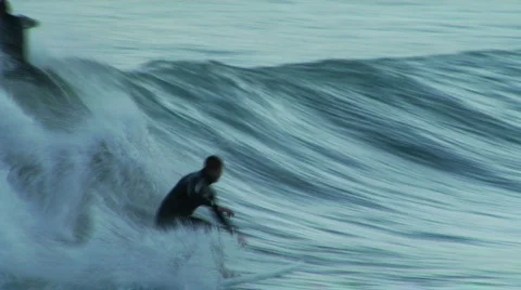 Surfer Pushed By A Wave 스톡 동영상 346566