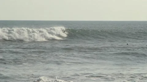 Surfer Rides on a Wave Stock Footage 67532916