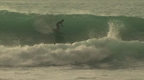 Surfer Riding A Large Wave 2 스톡 동영상 19148743