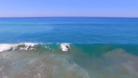 Surfer Riding Wave Stock Footage 85946776