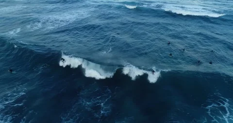 Surfer on righthander wave Stock Footage 96131880