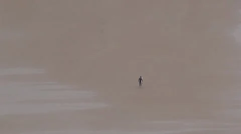 Surfer on sand 30 Stock Footage 17486388