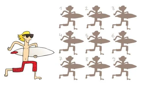 Surfer Shadows Visual Game イラスト素材