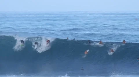 Surfer snakes a nice wave. Stock Footage 44067777