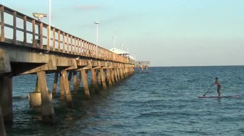Surfer in South Florida Stock Footage 12378394