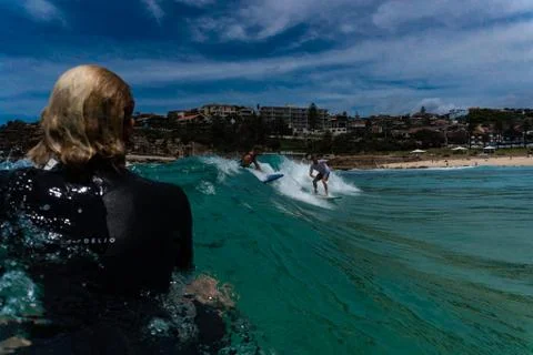 Surfer spectating  Foto stock