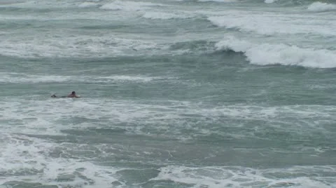 Surfer Storm Surfing Stock Footage 8839839