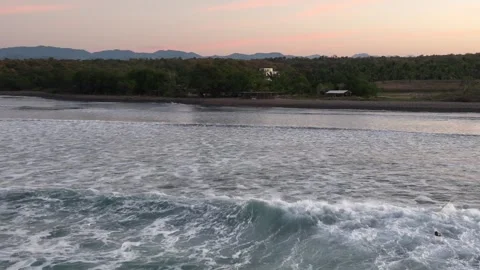 Surfer at sunrise Video stock 266357609