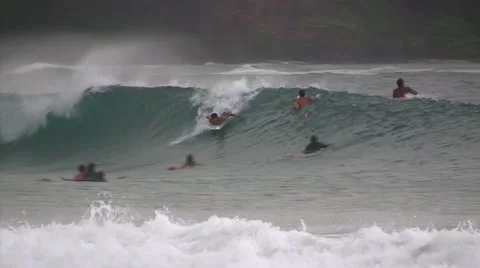 Surfer top turn  Stock Footage 1083402