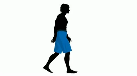 Surfer walking on a white background Stock Footage 10805663