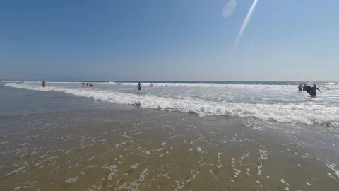 Surfer Walks By Video stock 94753106