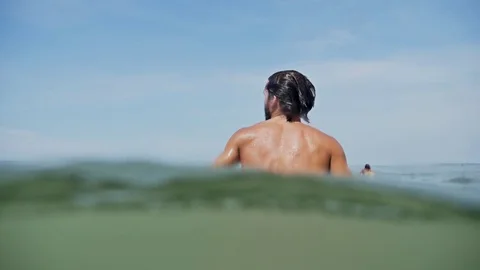 Surfer Water Ocean Slowmotion Stock Footage 70760633