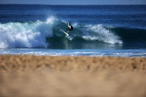 Surfer in wave Stock Photos