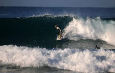 Surfer in wave 写真素材