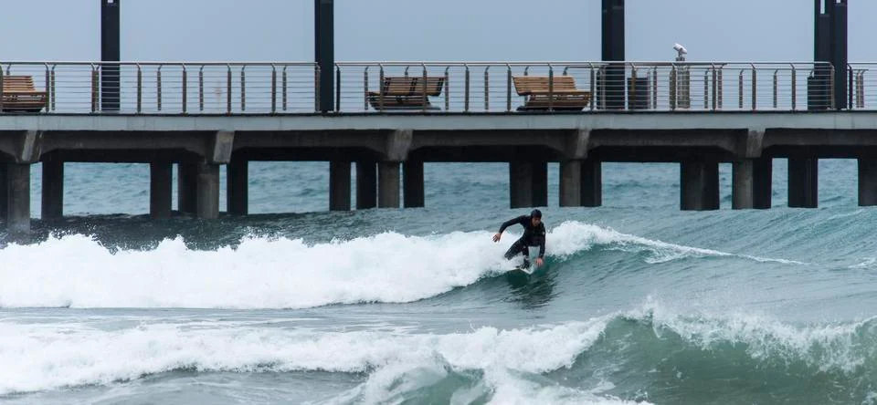 Surfer on a wave Foto stock