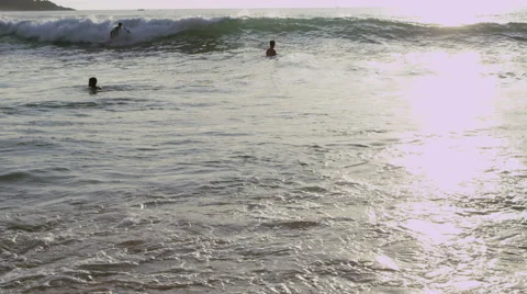 Surfer on a wave in slow motion Stock Footage 62416694