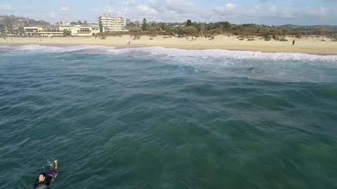 Surfer on a wave in Sydney Beach Stock Footage 122293076