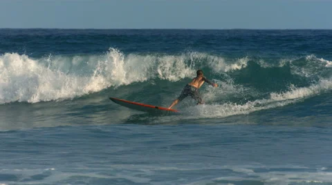 Surfer in the waves Stock-Footage 62280801