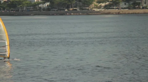 Surfer windsurfing in sea Stock-Footage 51828695