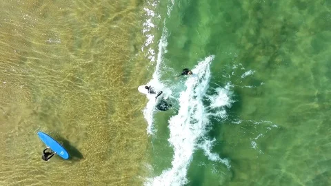 Surfer wiped out by a wave Stock Footage 99765867
