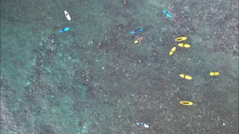 Surfers from above Video stock 101186226