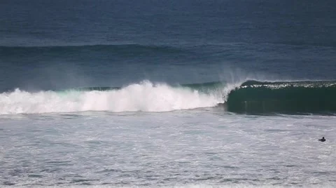 The surfers and waves, marine elements Beach, Uluwatu, Bali, Indonesia. Stock Footage 66579641