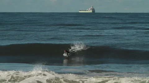 Surfers at the beach Stock Footage 46807655