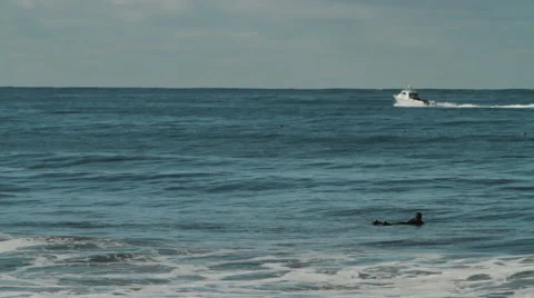 Surfers at the beach Stock Footage 46808073