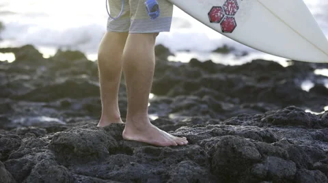 Surfers feet Stock Footage 52972646