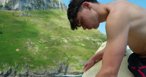 Surfer's Gaze: Stock Footage 343672557