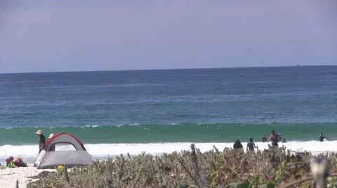 Surfers heading out Video stock 42468286