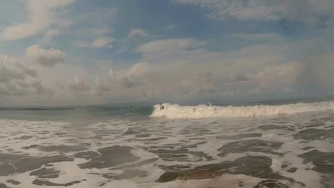 Surfers in Indonesia Stock Footage 109607844