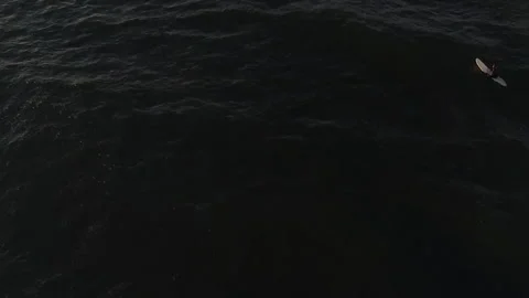 Surfers on Lake Superior Stock Footage 145145993
