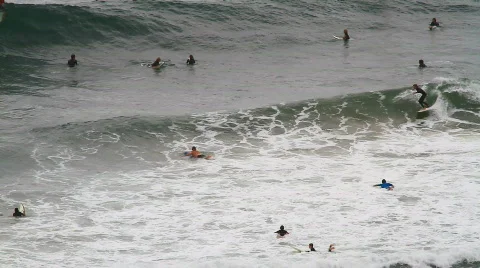 Surfers at Manly Beach Stock Footage 628789
