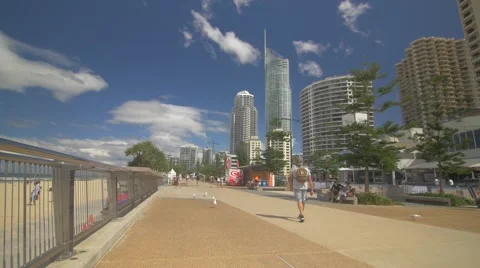 Surfers Paradise Esplanade Stock Footage 68563250