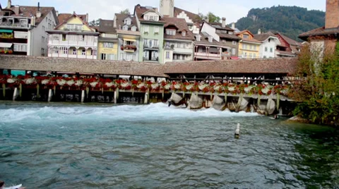 Surfers on the River 1 Stock Footage 32190828