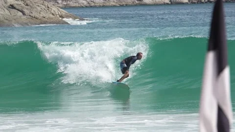 Surfers on small waves in Phuket, surfing in Southeast Asia 動画素材 294673467